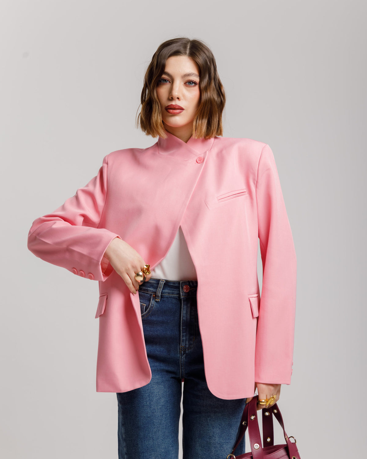 Blazer con collo alto - MARILYN