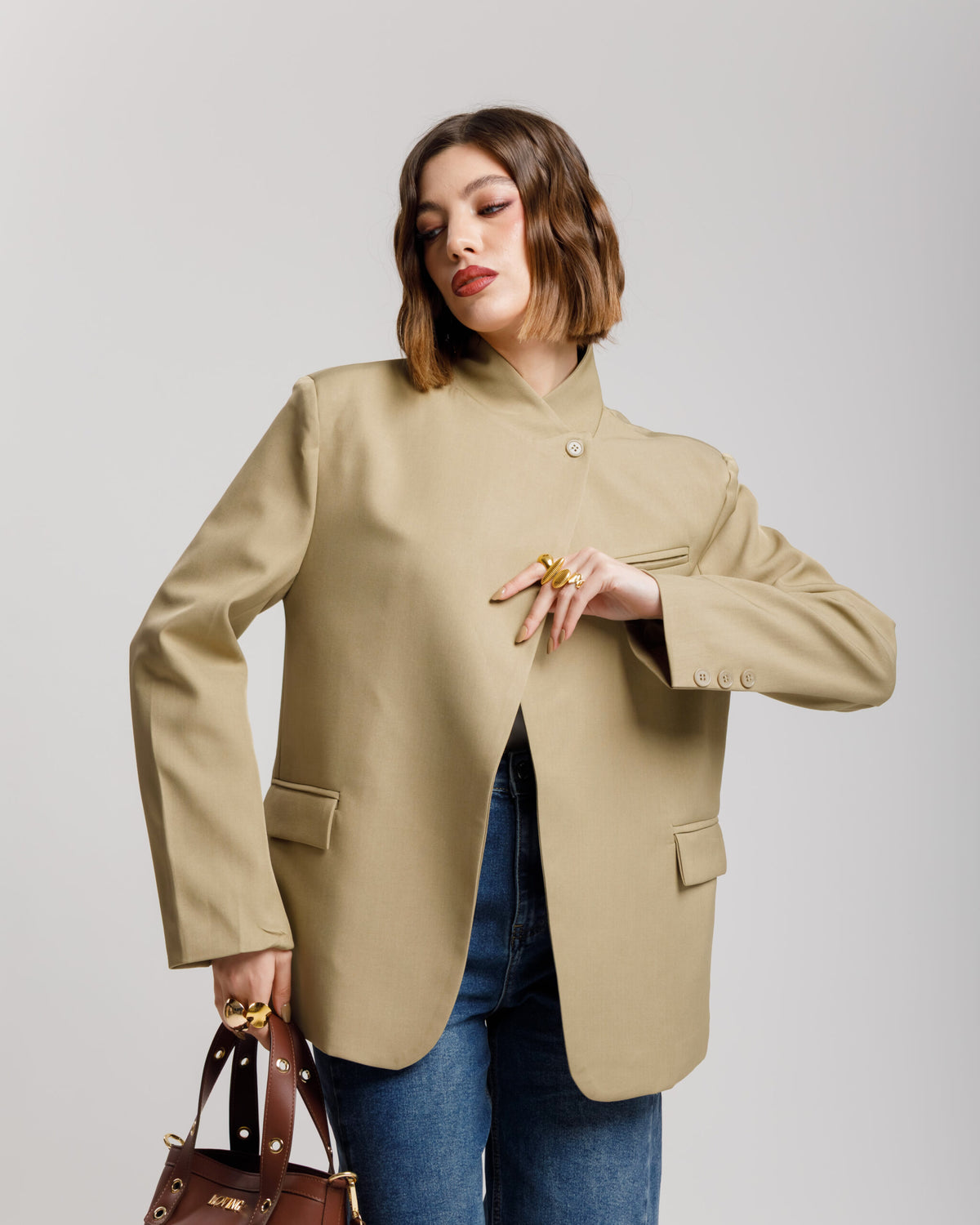 Blazer con collo alto - MARILYN
