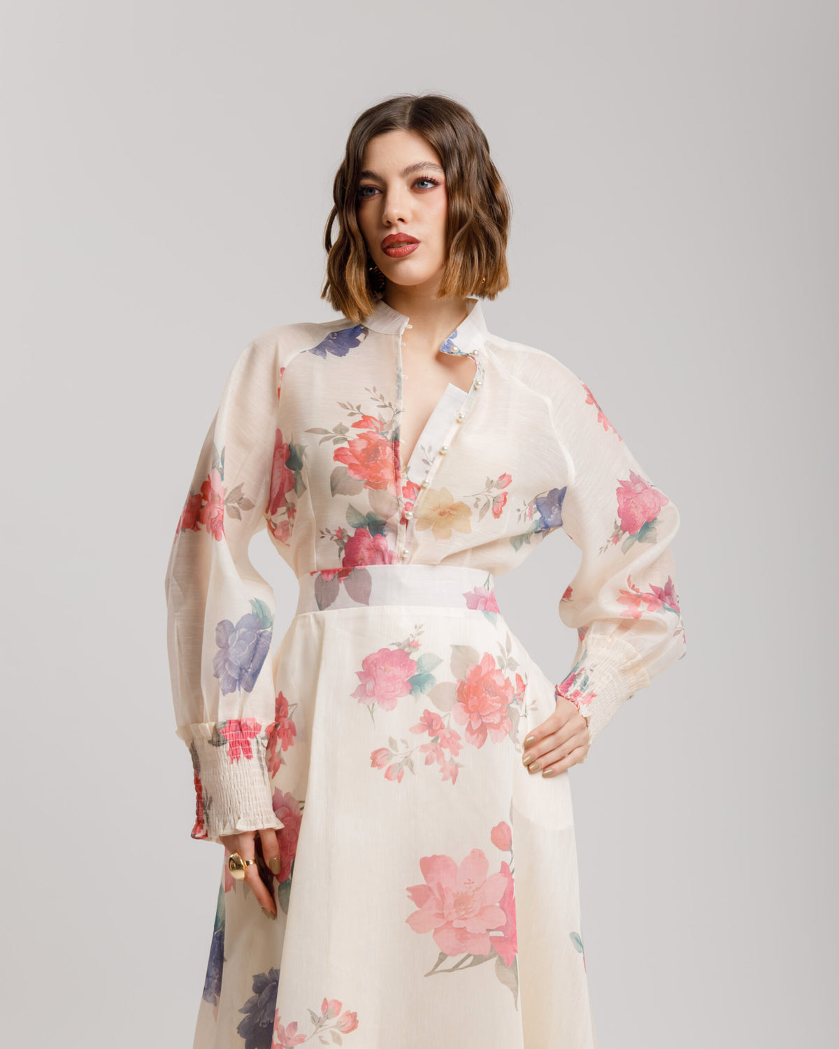 Coord-set stampato floreale  - EC13013