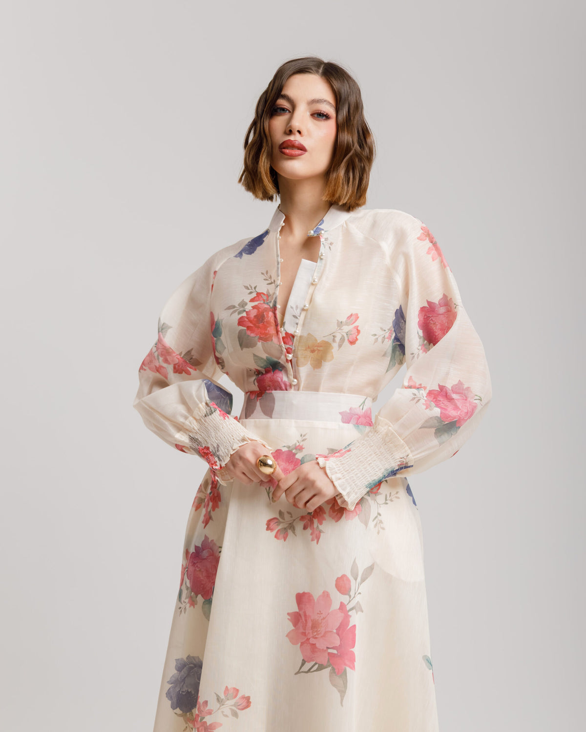 Coord-set stampato floreale  - EC13013