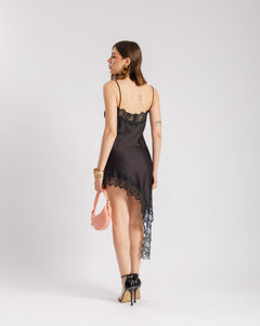 Abito Satin e pizzo - 8520