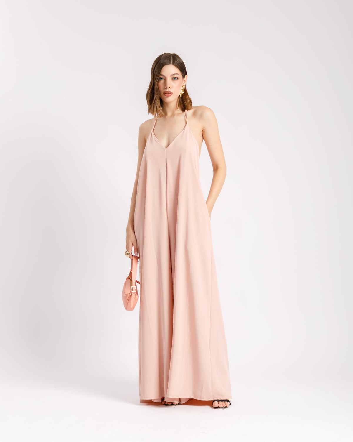 Jumpsuit rosa palazzo - 7173