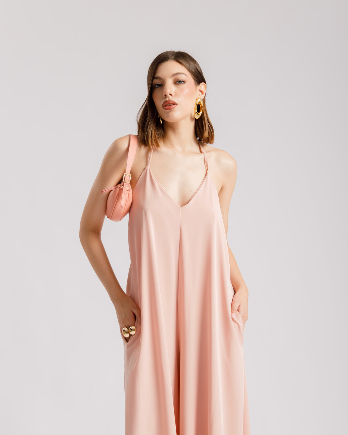 Jumpsuit rosa palazzo - 7173