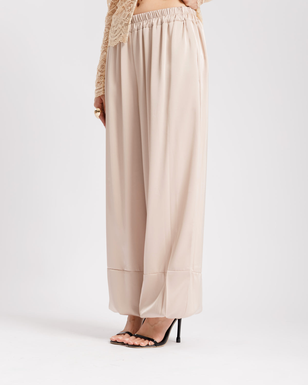 Coord-set satin e pizzo - 8597