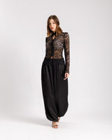 Coord-set satin e pizzo - 8597