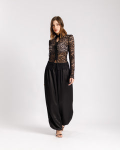 Coord-set satin e pizzo - 8597