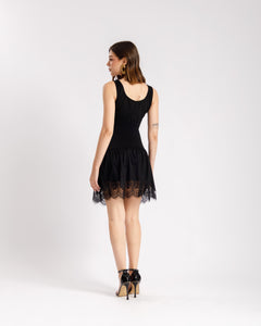 Abito corto con tulle- 6107