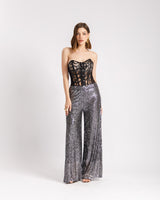 Pantaloni palazzo con paillettes - 71903