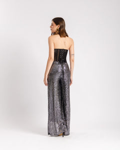 Pantaloni palazzo con paillettes - 71903