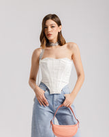 Corsetto steccato con strass - 2509004