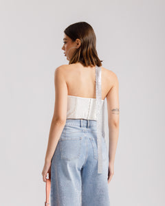 Corsetto steccato con strass - 2509004