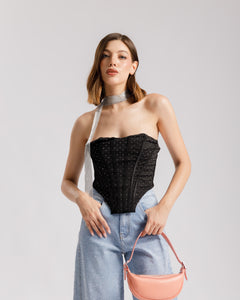 Corsetto steccato con strass - 2509004