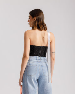 Corsetto steccato con strass - 2509004