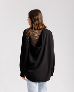 Camicia con inserti in pizzo - 60872