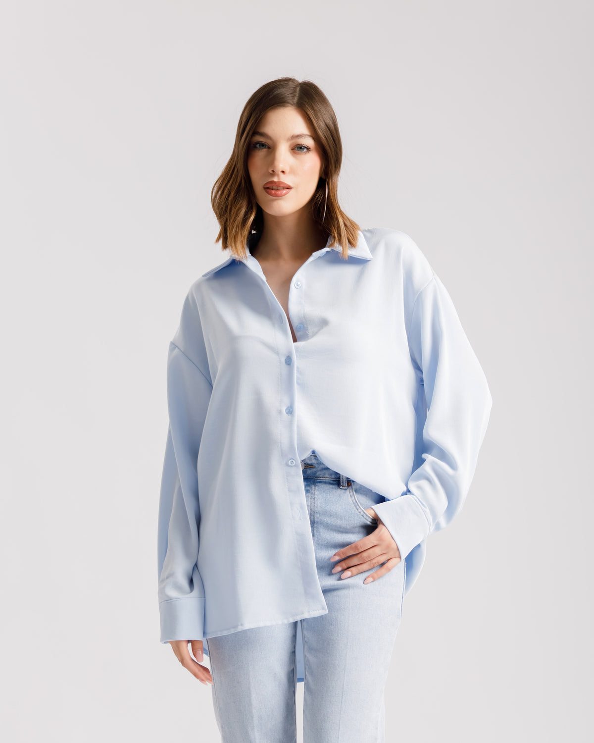 Camicia con inserti in pizzo - 60872