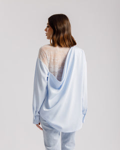 Camicia con inserti in pizzo - 60872