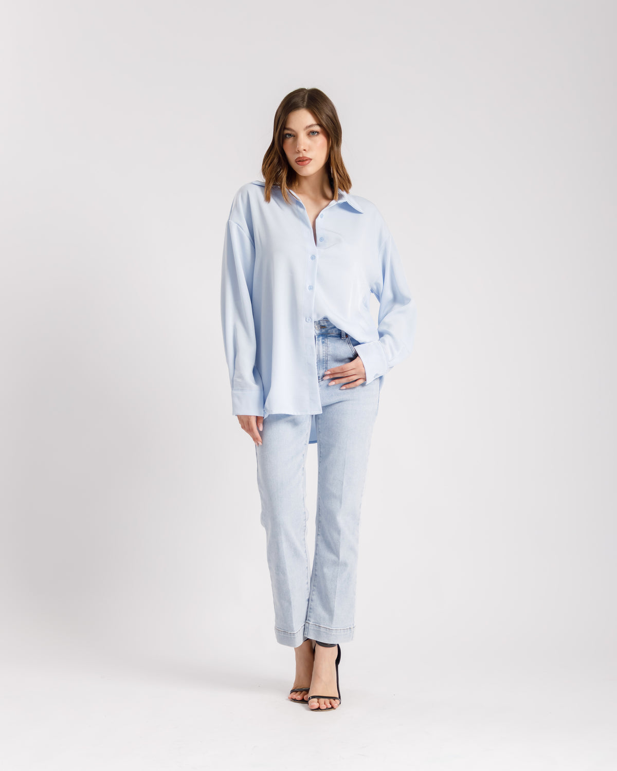 Camicia con inserti in pizzo - 60872