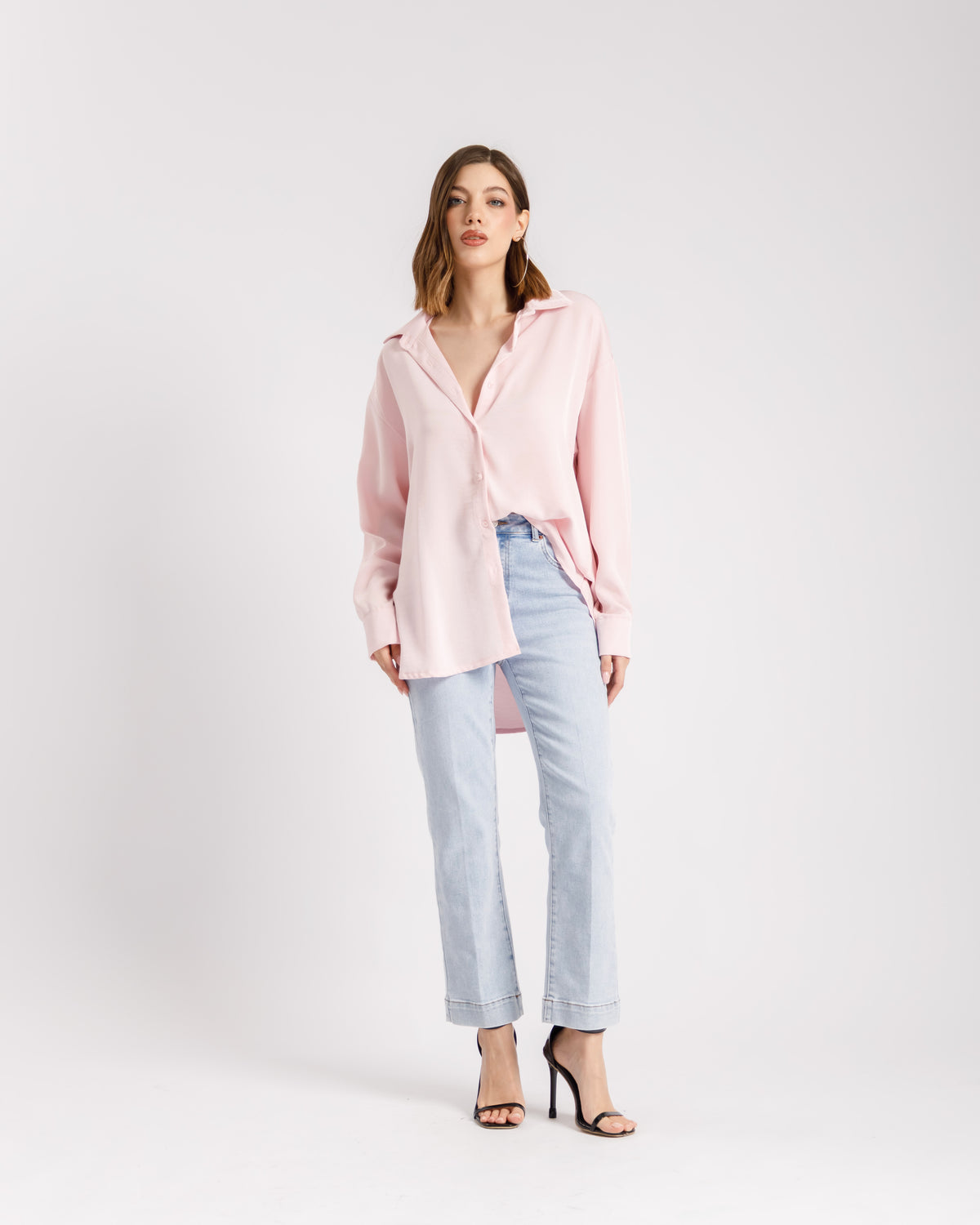Camicia con inserti in pizzo - 60872