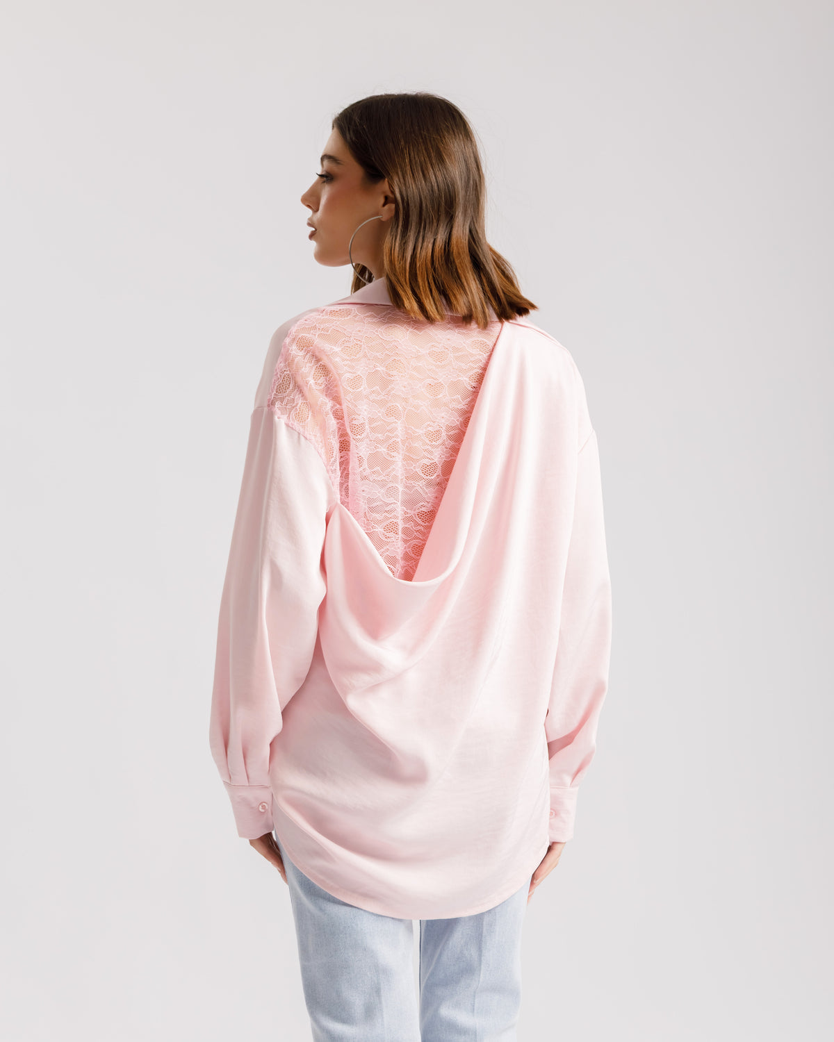 Camicia con inserti in pizzo - 60872