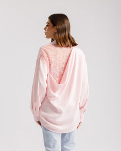 Camicia con inserti in pizzo - 60872