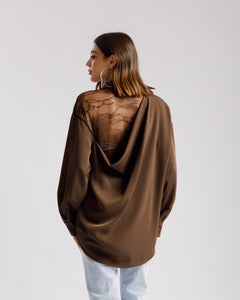Camicia con inserti in pizzo - 60872