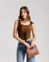 Corsetto animalier con stringhe - 87793