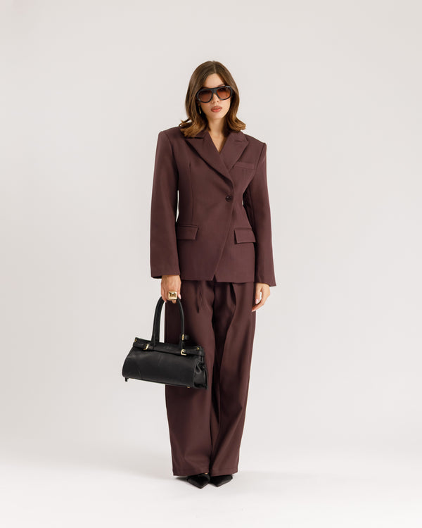 Blazer monopetto strutturato PRUGNA - 3182