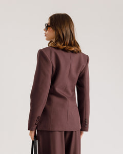 Blazer monopetto strutturato PRUGNA - 3182