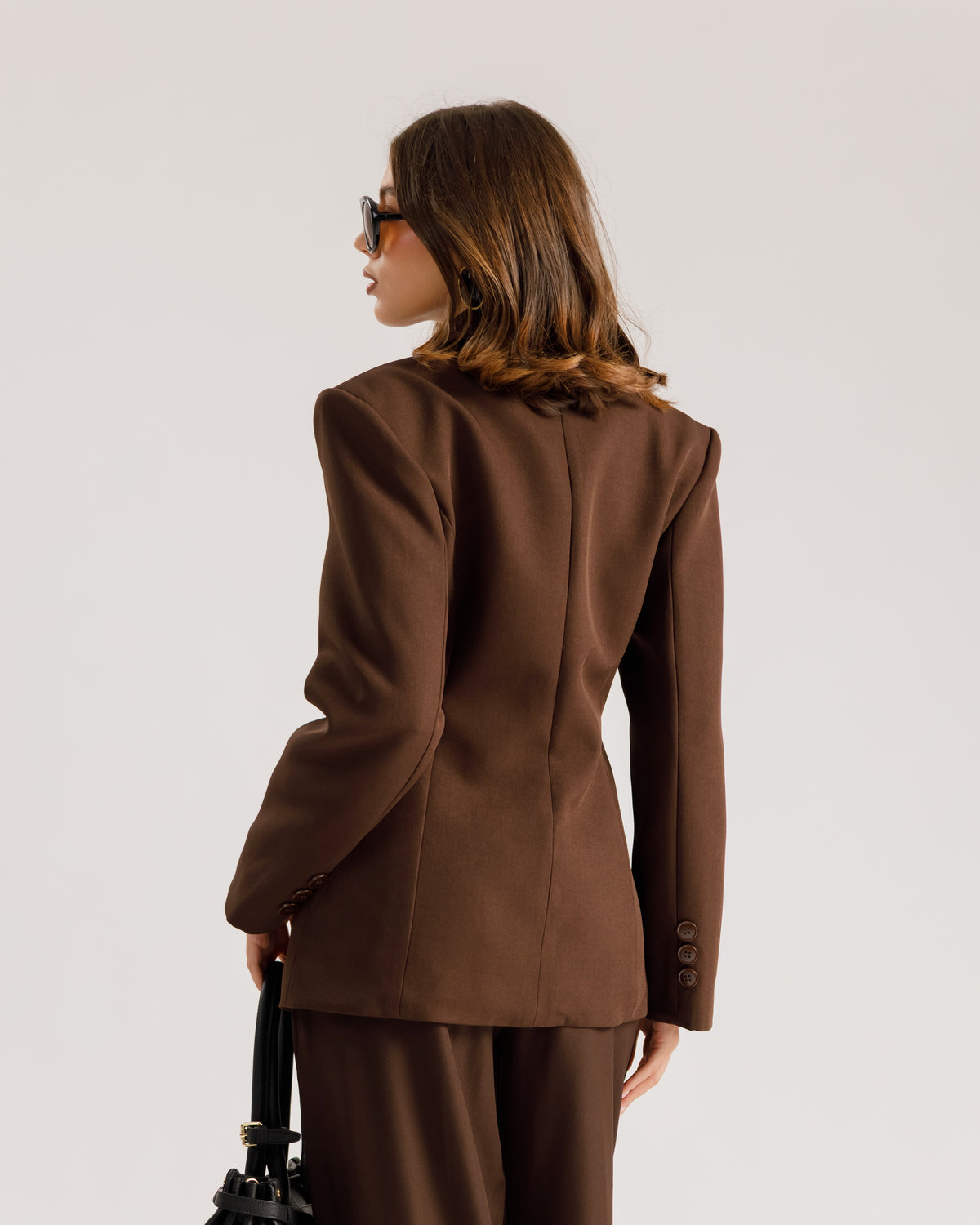 Blazer monopetto strutturato MARRONE - 3182