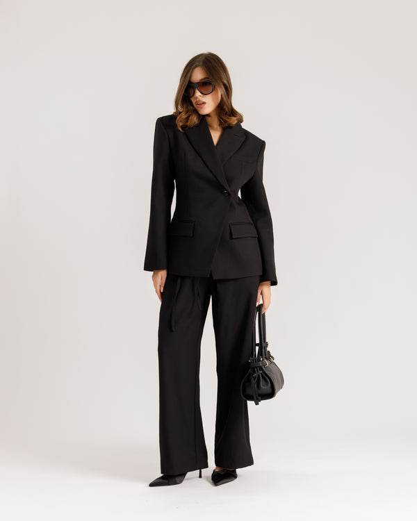 Blazer monopetto strutturato NERO - 3182
