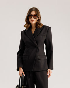 Blazer monopetto strutturato NERO - 3182