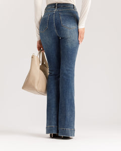 Jeans flare blu - S005