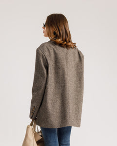 Blazer in lana spigato BEIGE - 3174