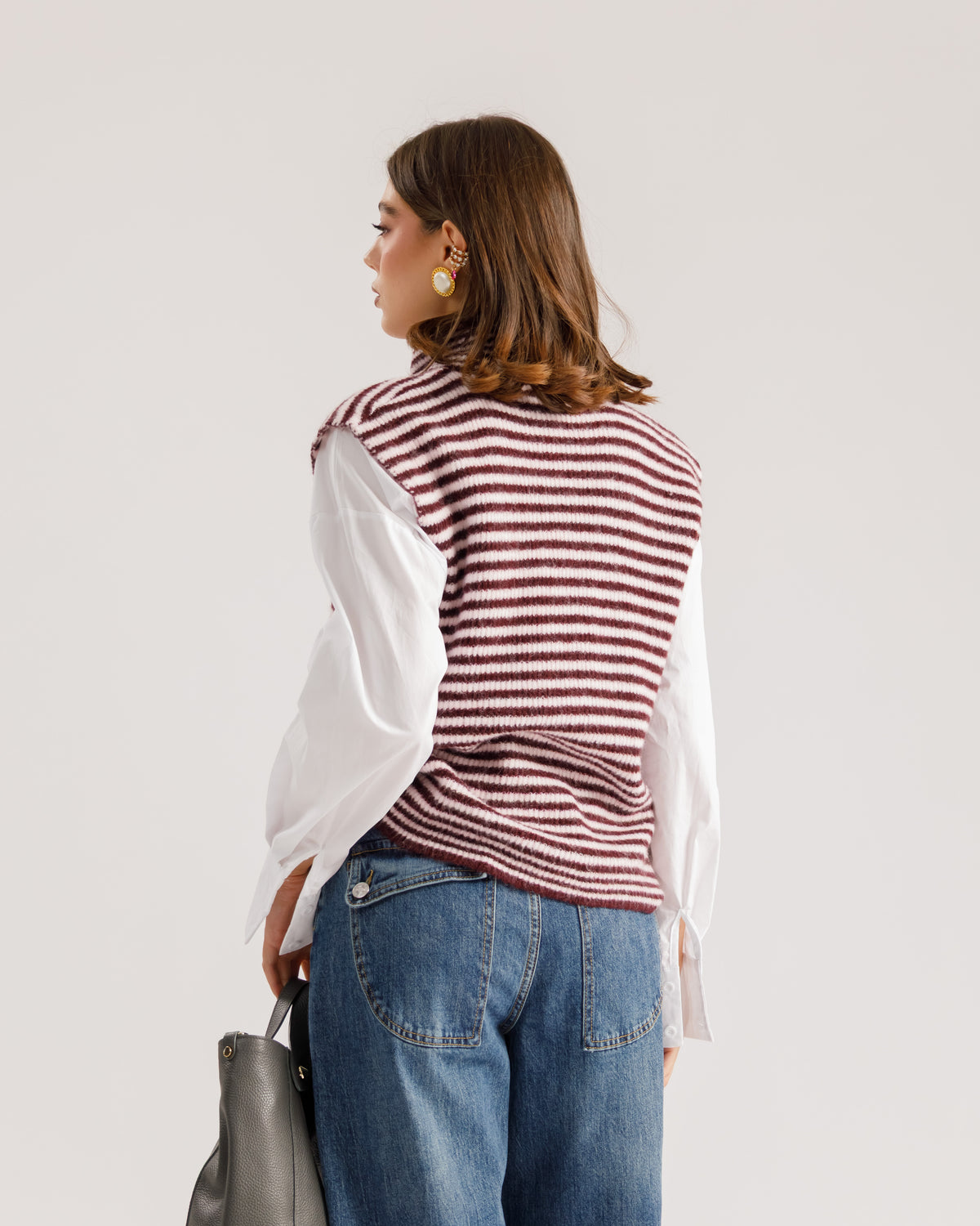 Gilet in lana con zip - 3729