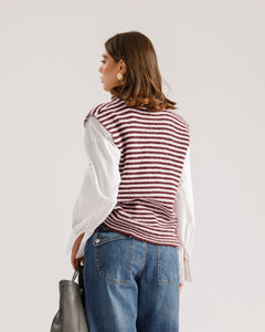 Gilet in lana con zip - 3729