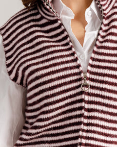 Gilet in lana con zip - 3729