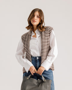 Gilet in lana con zip - 3729