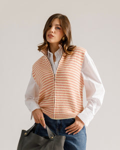 Gilet in lana con zip - 3729