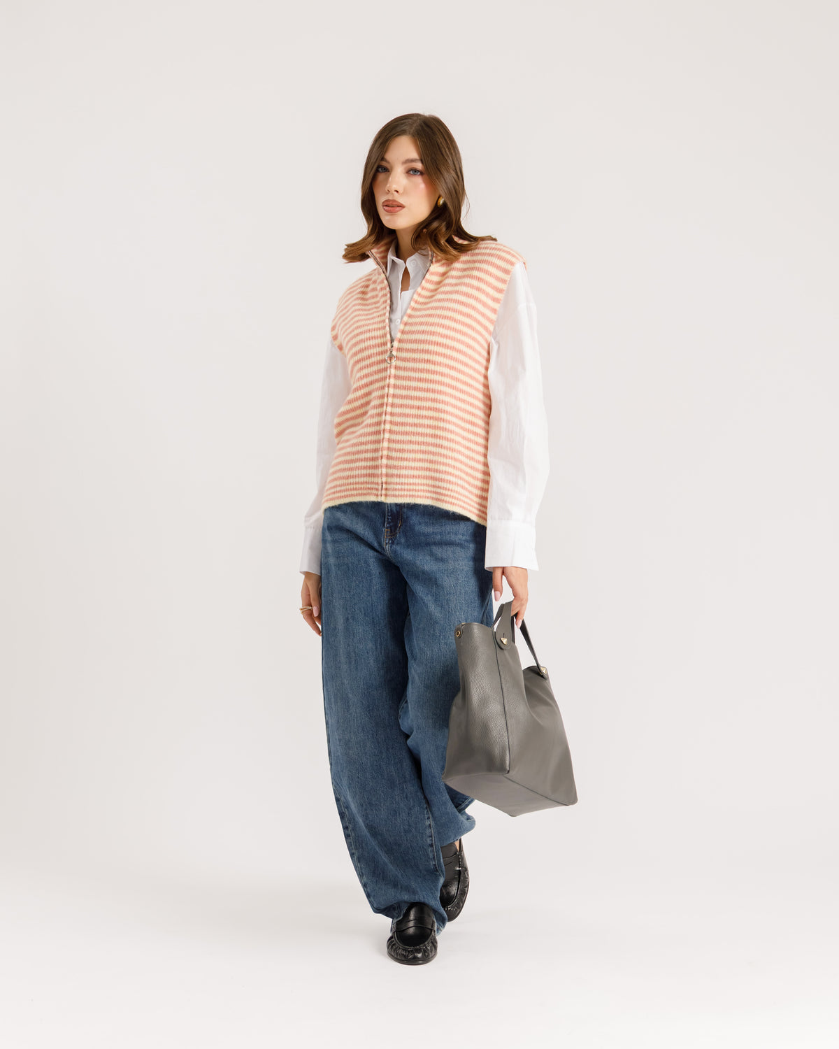 Gilet in lana con zip - 3729