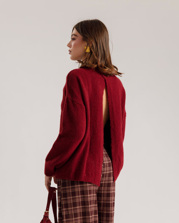 Maglione scollato sul retro - 35596