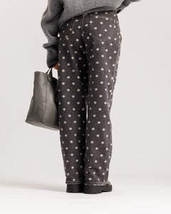 Jeans wide leg a pois - 9095