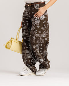 Jeans ballon bandana MARRONE - 9094