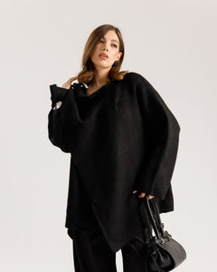 Maglione effetto scialle - LA2606