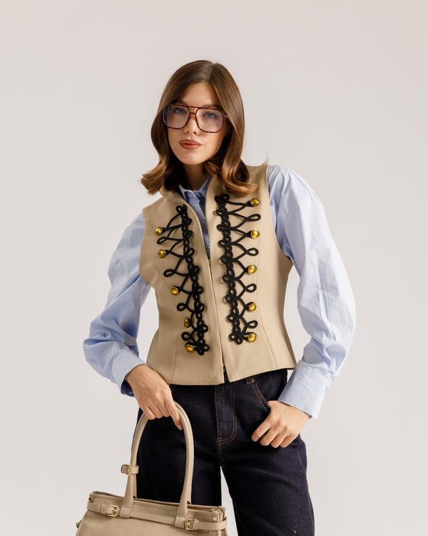 Gilet con alamari - G15678