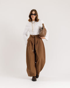 Pantaloni ampi in cotone - 9057