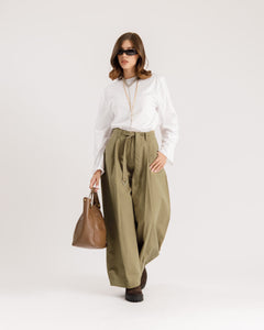 Pantaloni ampi in cotone - 9057