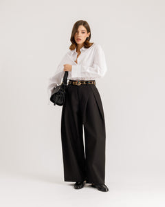 Pantaloni ampi con pinces - CHY9078