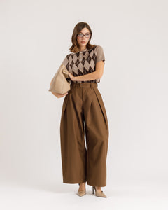 Pantaloni ampi con pinces - CHY9078