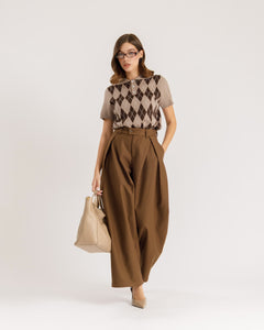 Polo in maglia con rombi - 26535