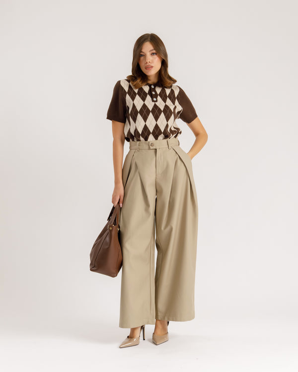 Pantaloni ampi con pinces - CHY9078